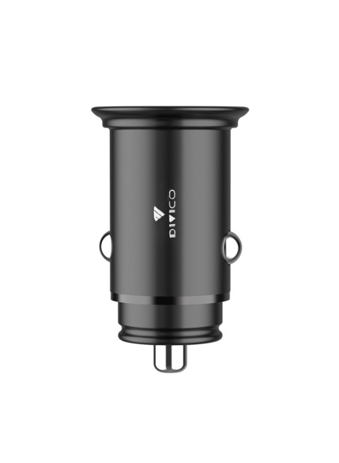 DIVICO Compact Dual USB Car Charger 2.4A Fast Charging Adapter – Metal Mini Design, Smart Output, Overcharge Protection, Universal for All Vehicles and Devices - Image 4