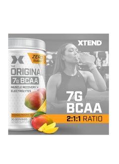 SCIVATION XTEND Original BCAA Mango Madness – 7g BCAA for Muscle Recovery & Electrolytes (30 Servings, Zero Sugar)  - Image 3