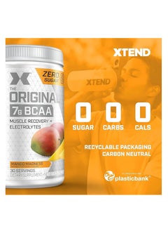SCIVATION XTEND Original BCAA Mango Madness – 7g BCAA for Muscle Recovery & Electrolytes (30 Servings, Zero Sugar)  - Image 4
