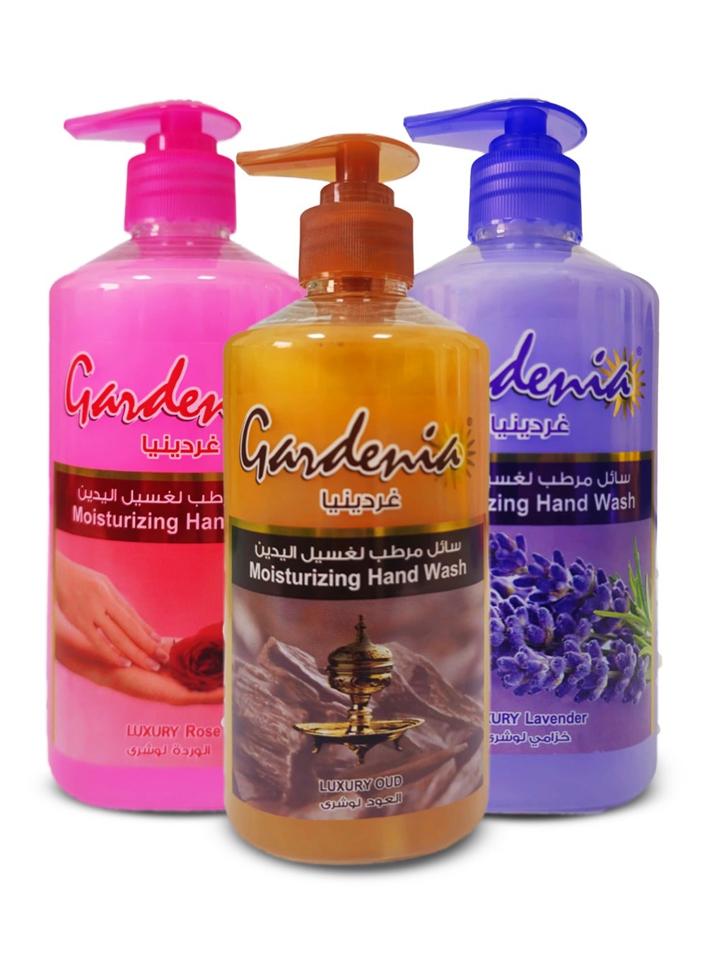Gardenia Liquid Hand Wash 500ml Pack of 3, Lavender, Rose and Oud