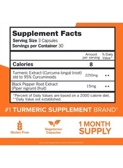 Turmeric Curcumin with Black Pepper, Qunol 2250mg Turmeric Extract with 95% Curcuminoids, Extra Strength Supplement, Enhanced Absorption, Supports Healthy Inflammation Response, 90 Vegetarian Capsules - pzsku/Z9EA1658C0FDC6A67C029Z/45/_/1681364993/69211661-c75c-4bb1-a686-39e3db8592a5