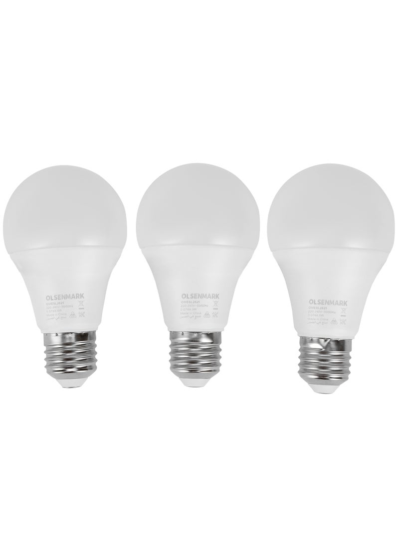 Olsenmark Olsenmark 9W Energy Saving LED Bulb- OMESL2825, 3 Piece Combo, 810 Lumens and 80 K CRI, Energy Efficient LED Light with Long 50000 Hours Lifetime, Light Perfect for Home and Office Use  - Image 2