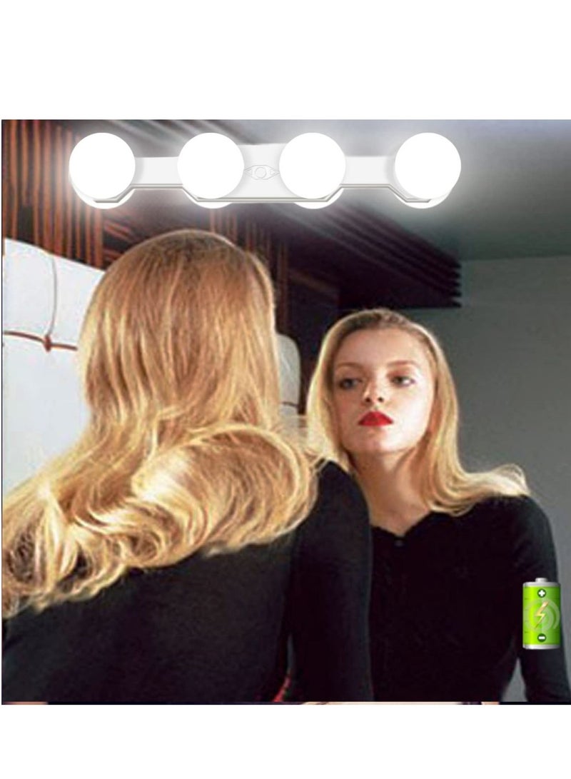 Cool Baby COOLBABY LED Portable Rechargeable LED Vanity Mirror Light with 4 LED Bulbs for Bathroom Dressing Room Vanity - Image 1