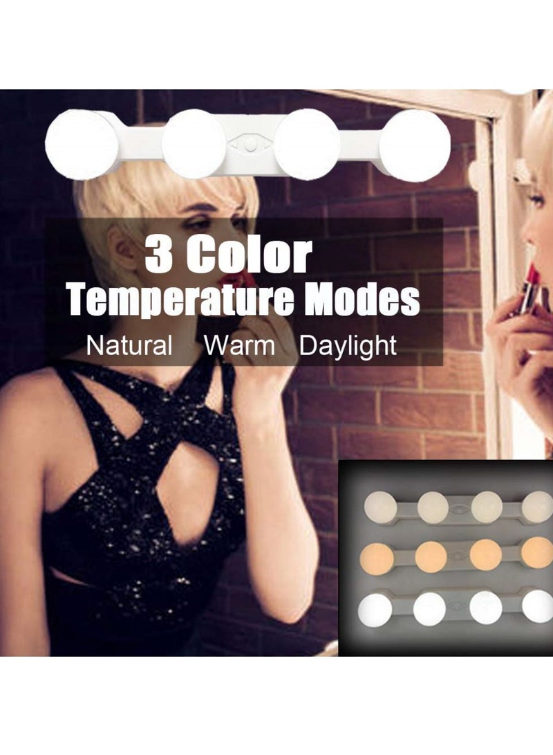 Cool Baby COOLBABY LED Portable Rechargeable LED Vanity Mirror Light with 4 LED Bulbs for Bathroom Dressing Room Vanity - Image 3