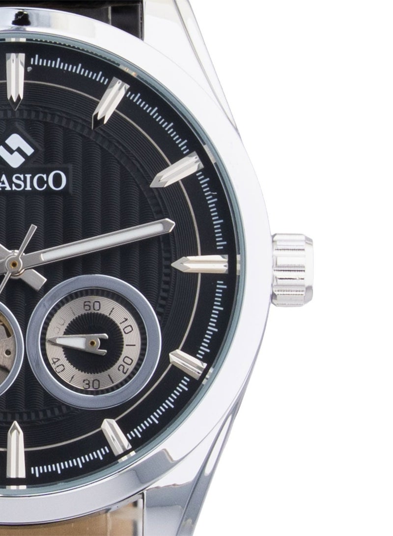 Clasico Elite Men's Open Heart Skeleton Leather Strap Watch – Premium Quartz Movement | Genuine Leather Band | Luxury Business Wrist Watch for Men - Image 2