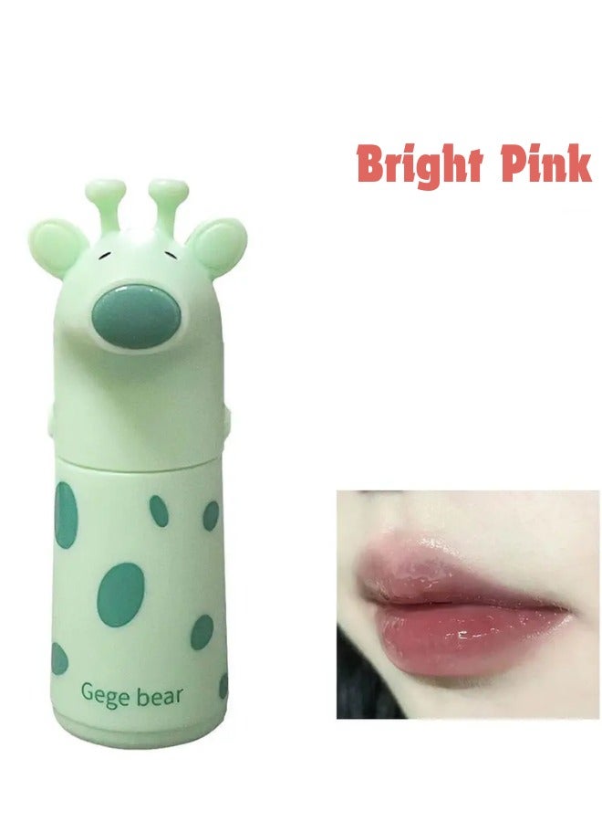 Gege bear Non-stick long-lasting lip gloss mirror water gloss shiny lip gloss - Bright Pink - Image 3