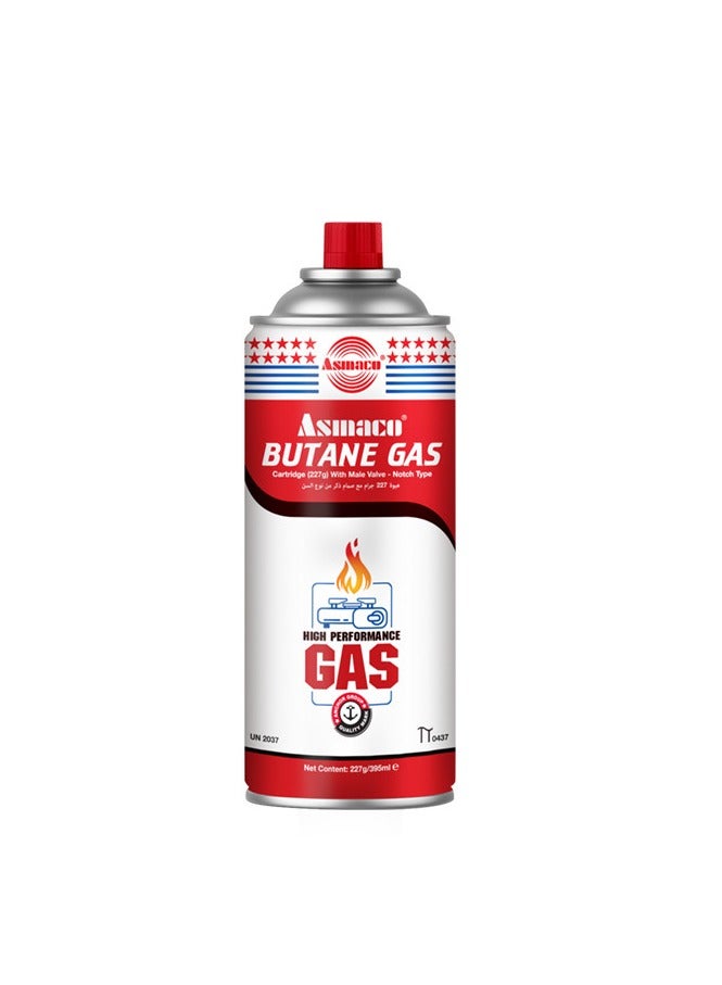 Asmaco Butane Gas -8 pieces -Butane Gas Cartridge for Camping StovesPicnic Stove,BlowTorch,Kitchen Torch - HIGH Performance Gas Mix | Butane GAS refill for Portable Stoves-220gmx8pc-Butane gas cylinder- - Image 2