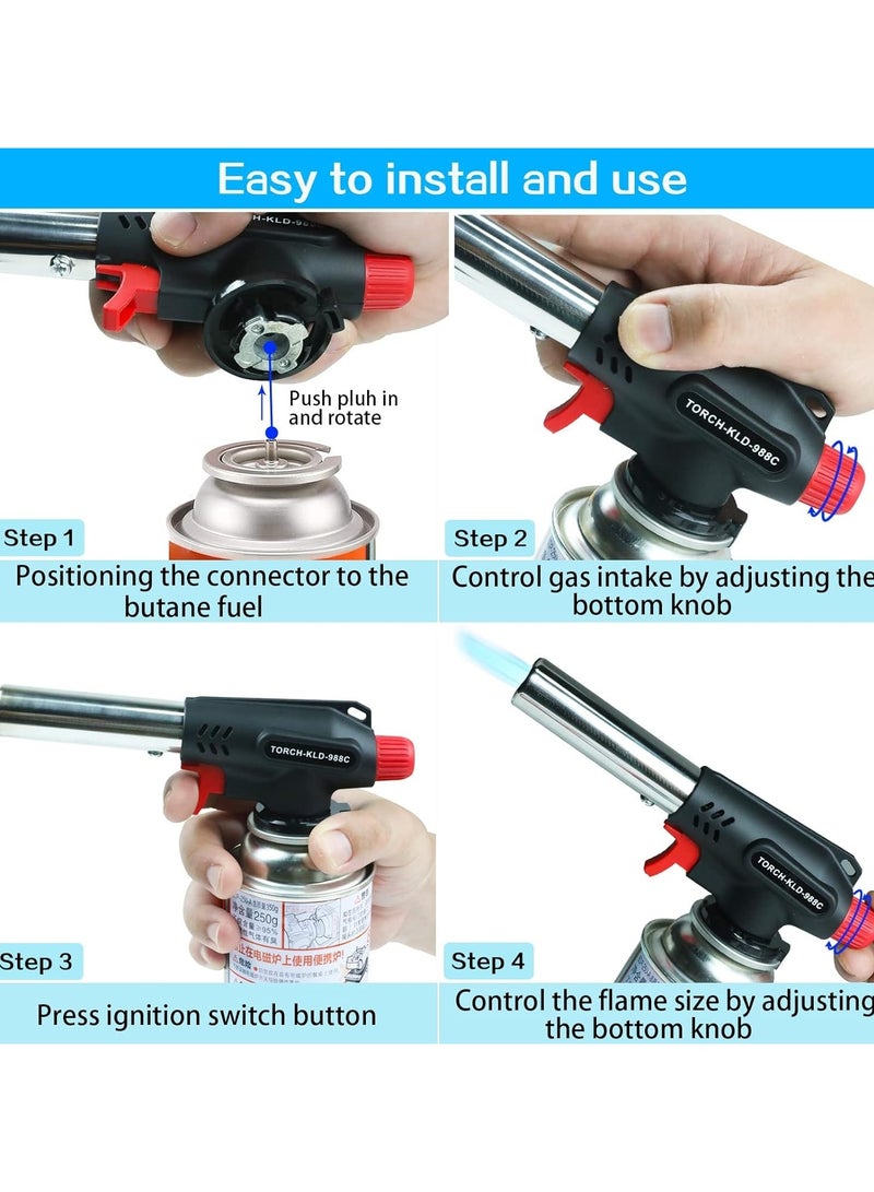 Asmaco Butane Gas -8 pieces -Butane Gas Cartridge for Camping StovesPicnic Stove,BlowTorch,Kitchen Torch - HIGH Performance Gas Mix | Butane GAS refill for Portable Stoves-220gmx8pc-Butane gas cylinder- - Image 5