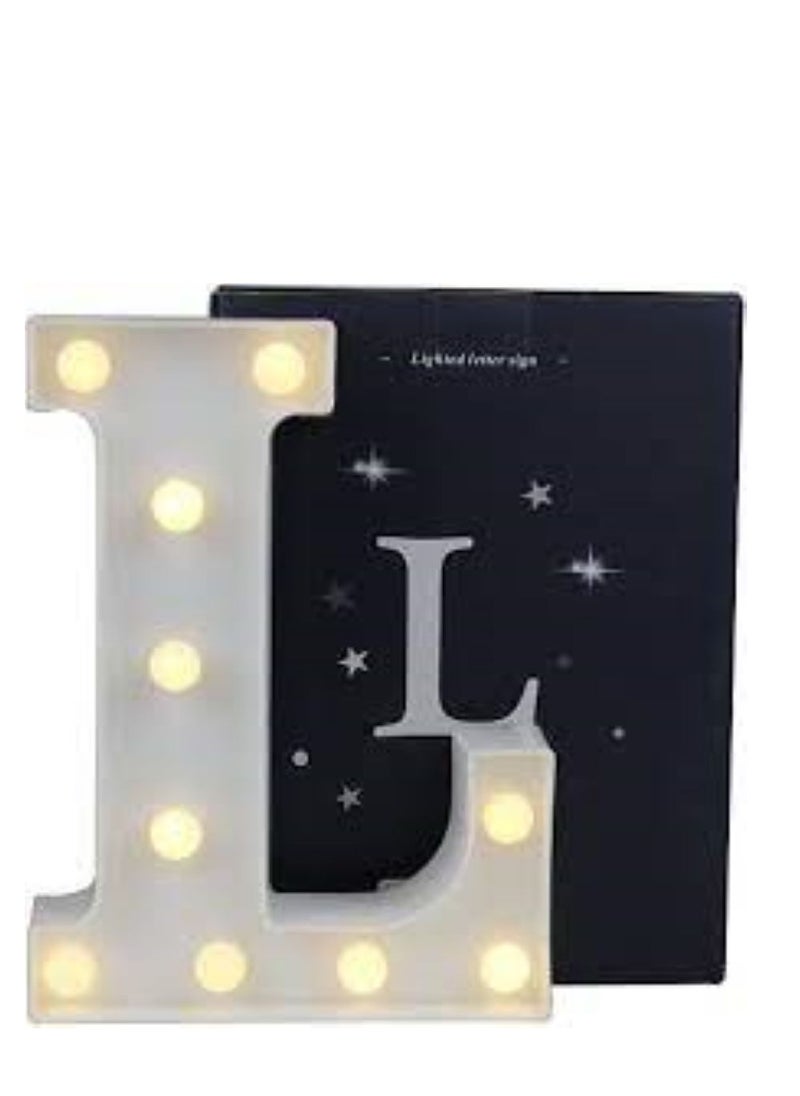 Generic - A white LED message consisting of 4 illuminated letters that form the word (Love) For romantic lovers, Valentine's Day, engagement parties, weddings, and happy occasions - Image 1
