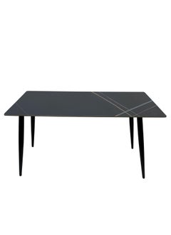MAPLE HOME DECORATION Maple Home Modern Dining & Coffee Table Accent Rock Stone Top Dining Metal Base Kitchen Bar Patio Living Dining Furniture 80*140cm  - Image 2