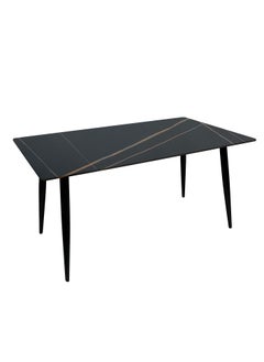 MAPLE HOME DECORATION Maple Home Modern Dining & Coffee Table Accent Rock Stone Top Dining Metal Base Kitchen Bar Patio Living Dining Furniture 80*140cm  - Image 1