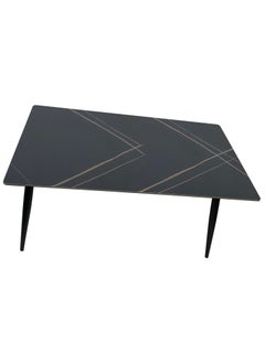MAPLE HOME DECORATION Maple Home Modern Dining & Coffee Table Accent Rock Stone Top Dining Metal Base Kitchen Bar Patio Living Dining Furniture 80*140cm  - Image 3