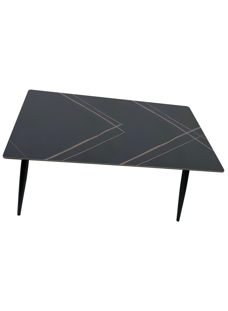 MAPLE HOME DECORATION Maple Home Modern Dining & Coffee Table Accent Rock Stone Top Dining Metal Base Kitchen Bar Patio Living Dining Furniture 80*140cm  - Image 3