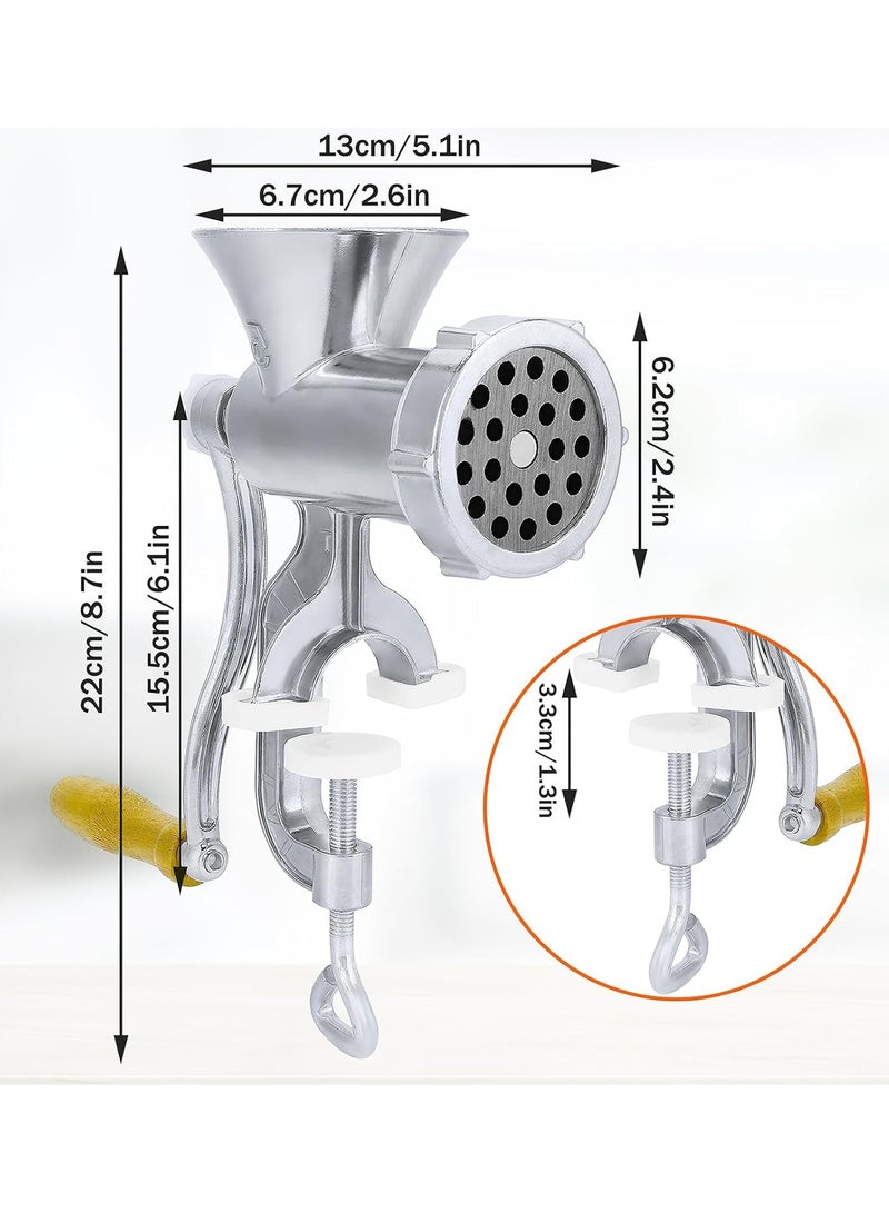 Meat Grinder Manual, Stainless Steel Hand Meat Grinder and Household Multi-Function Enema and Vegetable Cutter, Safe Meat Mincer Grinder  - Image 2