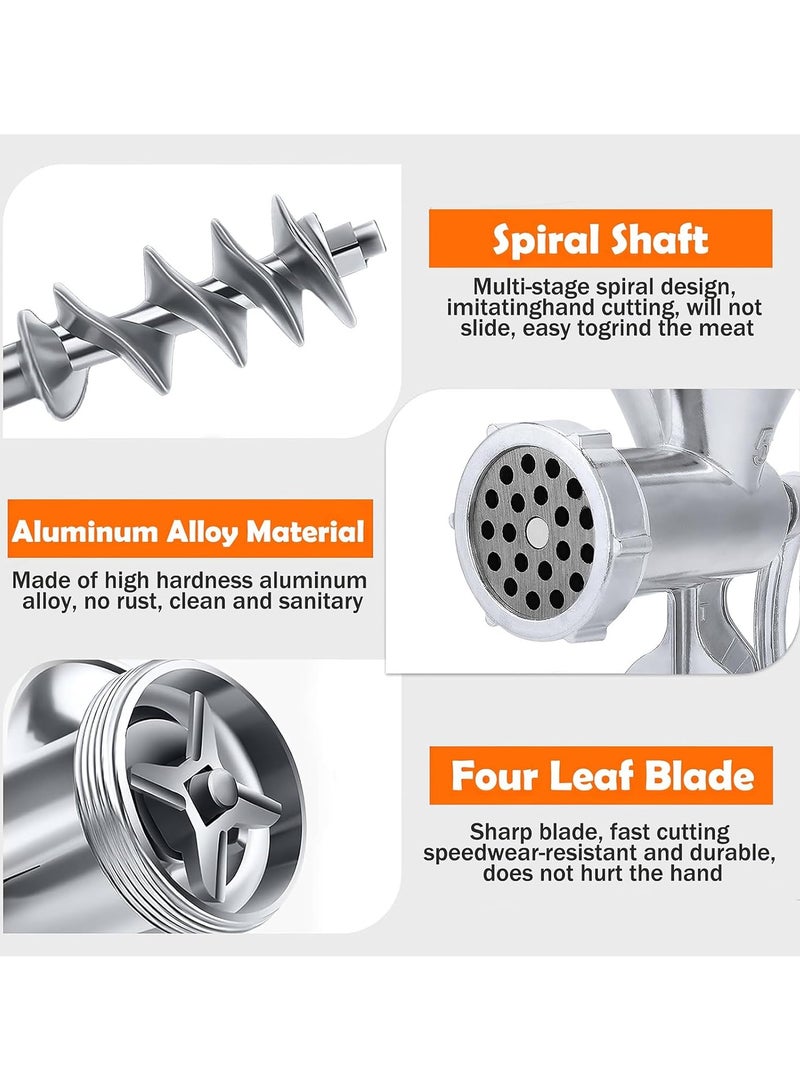 Meat Grinder Manual, Stainless Steel Hand Meat Grinder and Household Multi-Function Enema and Vegetable Cutter, Safe Meat Mincer Grinder  - Image 5