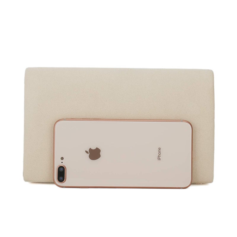 CHARMING TAILOR Faux Suede Clutch Bag for Women Elegant Metal Binding Evening Bag for Wedding/Prom/Black-tie Events (Beige) - Image 5