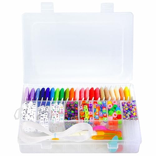 Peirich Friendship Bracelet Making Beads Kit, Letter Beads,22 Multi-Color Embroidery Floss Over 1900 pcs A-Z Alphabet Beads Beads Bracelets String Kit for Jewelry Making Christmas Birthday Gifts - Image 2