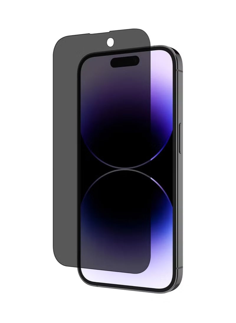 بلو فاير واقي شاشة زجاج مقوى للخصوصية متوافق مع iPhone 14 Pro | فلتر خصوصية مضاد للتجسس بزاوية 30° | صلابة 9H مع تغطية كاملة | مقاوم للخدوش | متوافق مع معظم أغطية الحماية | تركيب خالٍ من الفقاعات | استجابة لمس عالية الدقة HD | طبقة مقاومة لبصمات الأصابع والزيوت والماء - Image 1
