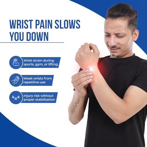 Leeford Wrist Wrap for Men & Women | Adjustable Neoprene Sports Wrist Support Band for Pain Relief | Compression Wrap for Boxing, Deadlift & Gym Workout | Universal Size - Image 2