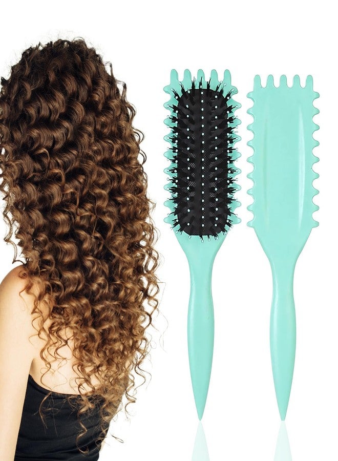Flygon Curl Defining Brush, Hair Brush for Curly Hair Curl Brush Styling Brush Shaping and Defining Curls Define Curls Brush Curl Define Brush Curly Hair Bath Products for Women and Men Less Pulling - Image 1
