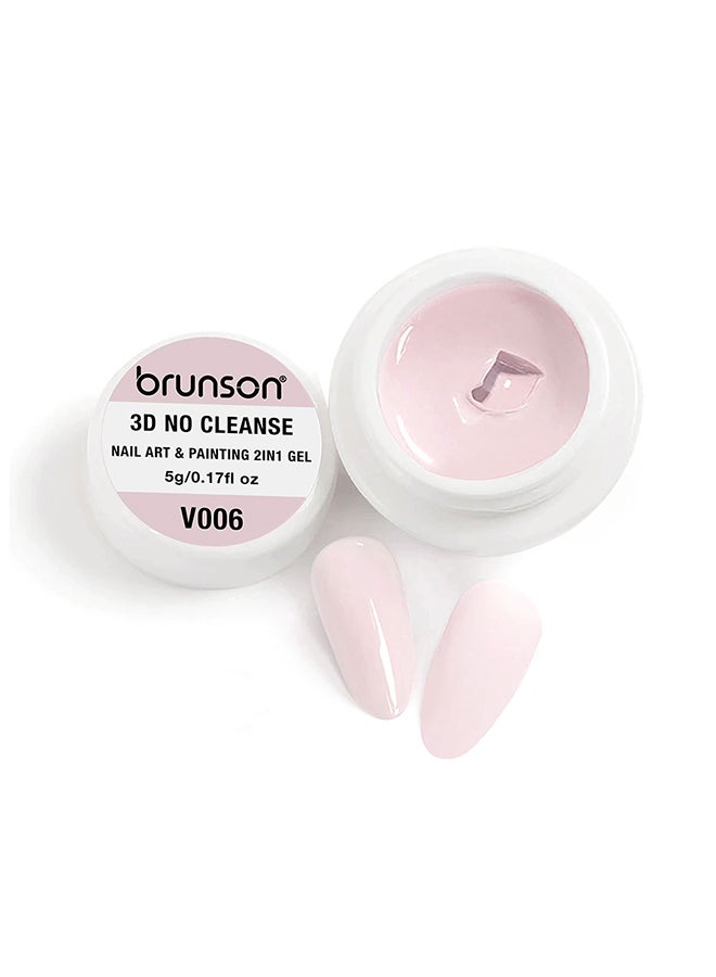 brunson Gel Paint 5g French Ombre Nail Art Soak Off UV LED Gel Polish For Manicure Pedicure Long Lasting 3D No Cleanse Nail Art 2 In1 Gel Creamy Painting Gel For 3d Sculpture Good Self Leveling Rich Pigment