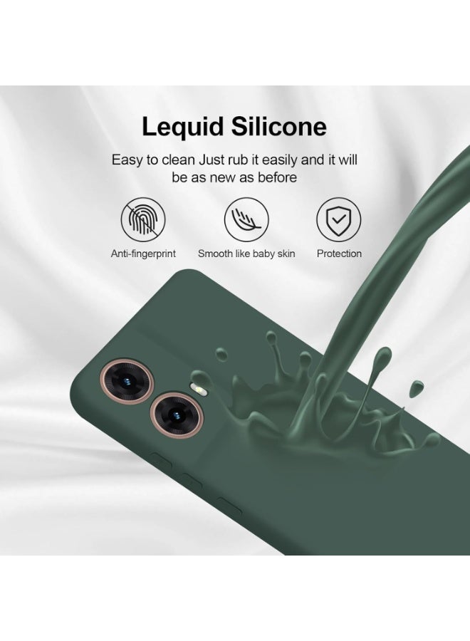 Muzz حافظة لموتورولا موتو G85 حافظة مطاطية سائلة مع بطانة ميكروفايبر ناعمة غلاف صلب رفيع مضاد للصدمات لحماية موتو G85 / موتو إيدج 50 فيوجن (أخضر) - Image 3