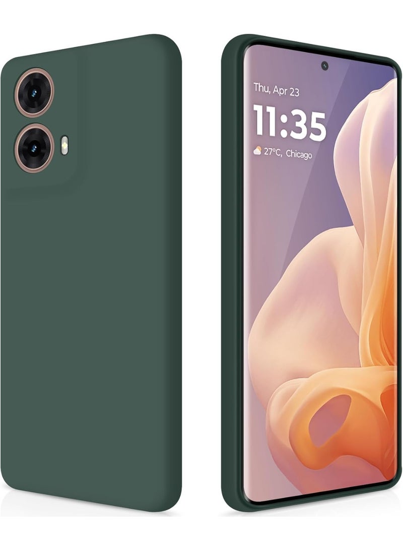 Muzz حافظة لموتورولا موتو G85 حافظة مطاطية سائلة مع بطانة ميكروفايبر ناعمة غلاف صلب رفيع مضاد للصدمات لحماية موتو G85 / موتو إيدج 50 فيوجن (أخضر) - Image 1