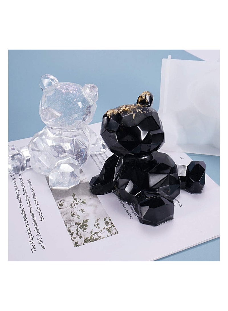 Zikra 3D Bear Resin Mold for DIY Crafts, Cartoon Bear Epoxy Casting Mould Resin Crystal Epoxy Mold Cartoon Bear Crafting Silicone Mould Epoxy Resin Phone Holder Bear Mold for DIY Crafts, Decoration - Image 3