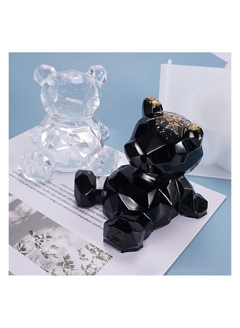 Zikra 3D Bear Resin Mold for DIY Crafts, Cartoon Bear Epoxy Casting Mould Resin Crystal Epoxy Mold Cartoon Bear Crafting Silicone Mould Epoxy Resin Phone Holder Bear Mold for DIY Crafts, Decoration - Image 2