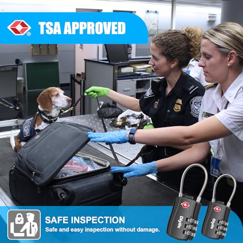 Diyife TSA Luggage Locks, [ Zinc Alloy Version][2 Pcs] Diyife TSA Approved Luggage Lock 3-Digit Re-settable Combination Lock, Code Lock for Travel Suitcase Luggage Bag Lockers (Black) - Image 2