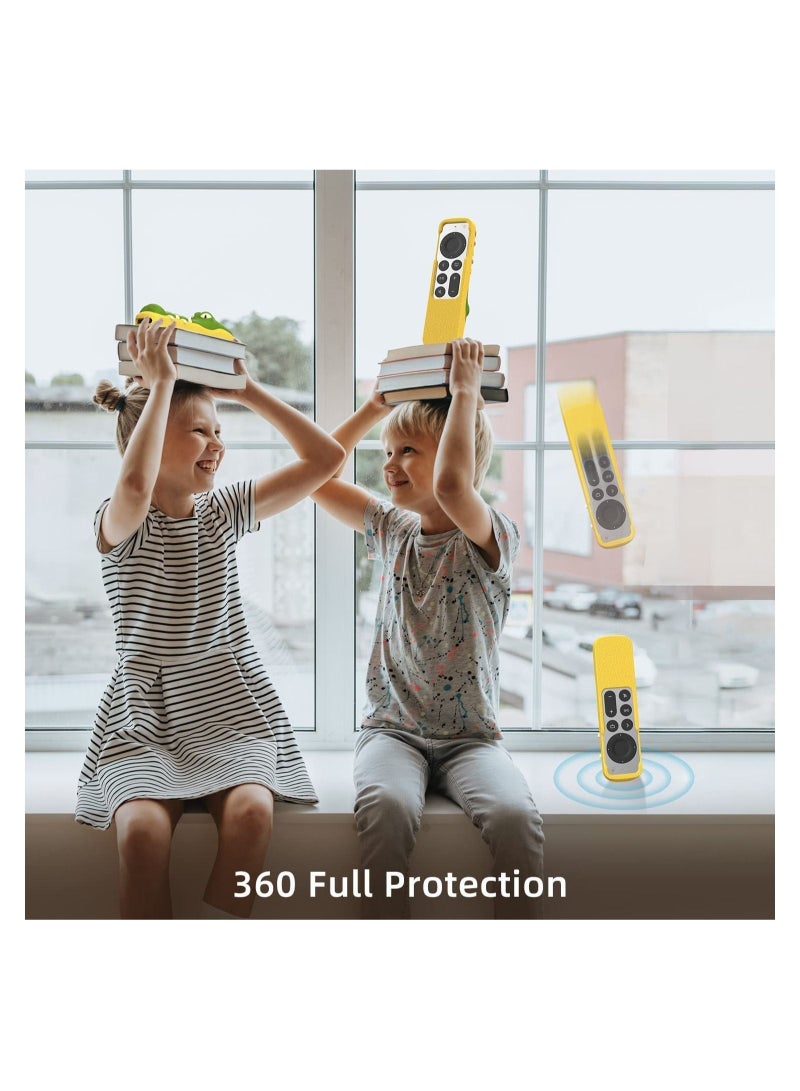 Captaintech Remote Silicone Case Compatible with Apple TV Siri Remote 2nd Gen 2022,Apple TV 4K 2021 and Apple AirTag Non-Slip Shockproof Apple TV Remote Protective Cover Drop Protection - Image 4