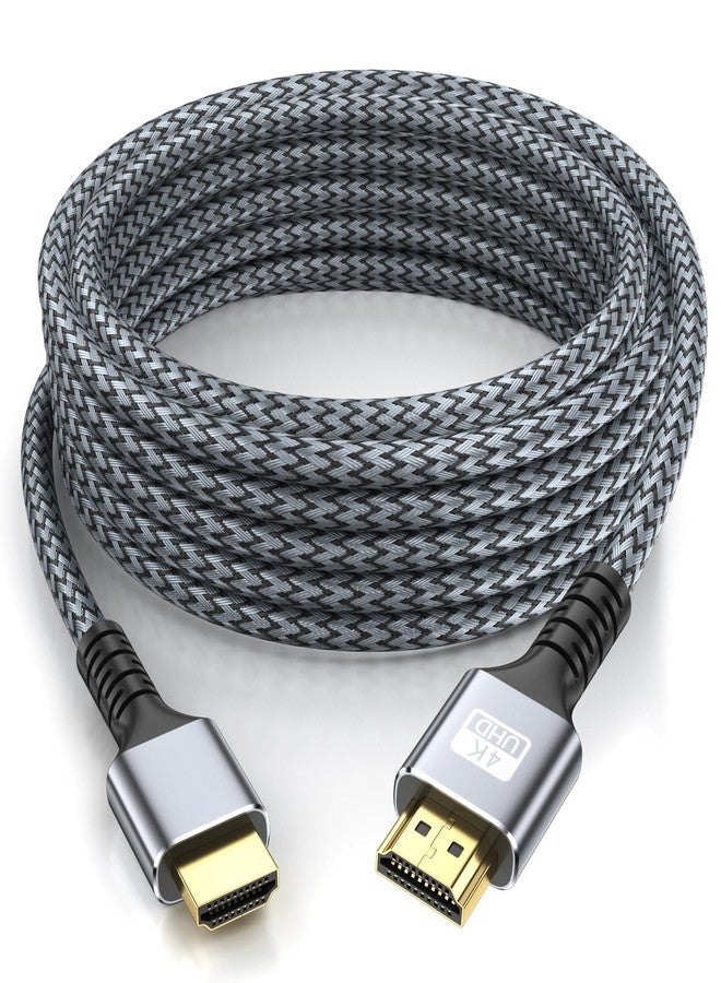 كابل لويوتول 4K HDMI بطول 40 قدمًا، كابل HDMI 2.0 فائق السرعة، يدعم دقة 4K بمعدل 60 هرتز، بتقنية 3D ARC، موصل مطلي بالذهب، كابل HDMI لإرجاع الصوت والفيديو عبر الإيثرنت، مناسب لأجهزة التلفزيون UHD، الشاشات، أجهزة الكمبيوتر المحمولة، أجهزة Xbox، PS4/PS5، Roku TV، إلخ. (فضي) - Image 1
