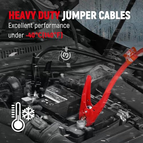 TOPDC 2 Gauge 20 Feet Jumper Cables for Car, SUV and Trucks Battery, Heavy Duty Automotive Booster Cables for Jump Starting Dead or Weak Batteries with Carry Bag, (TD-P0220) - Image 4