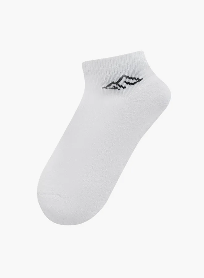 Oaklan by Shoexpress  Logo Print Ankle Length Cushioned Sports Socks - Set of 5 for Men | Best Price UAE