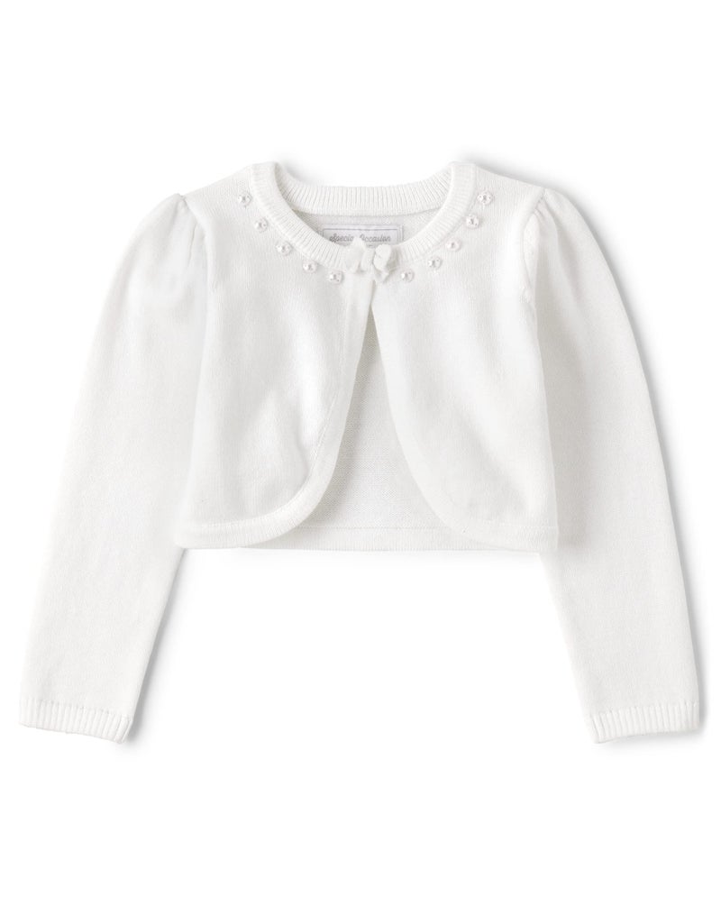 Gymboree,and Toddler Long Sleeve Cardigan,Soft White,7 - Image 1
