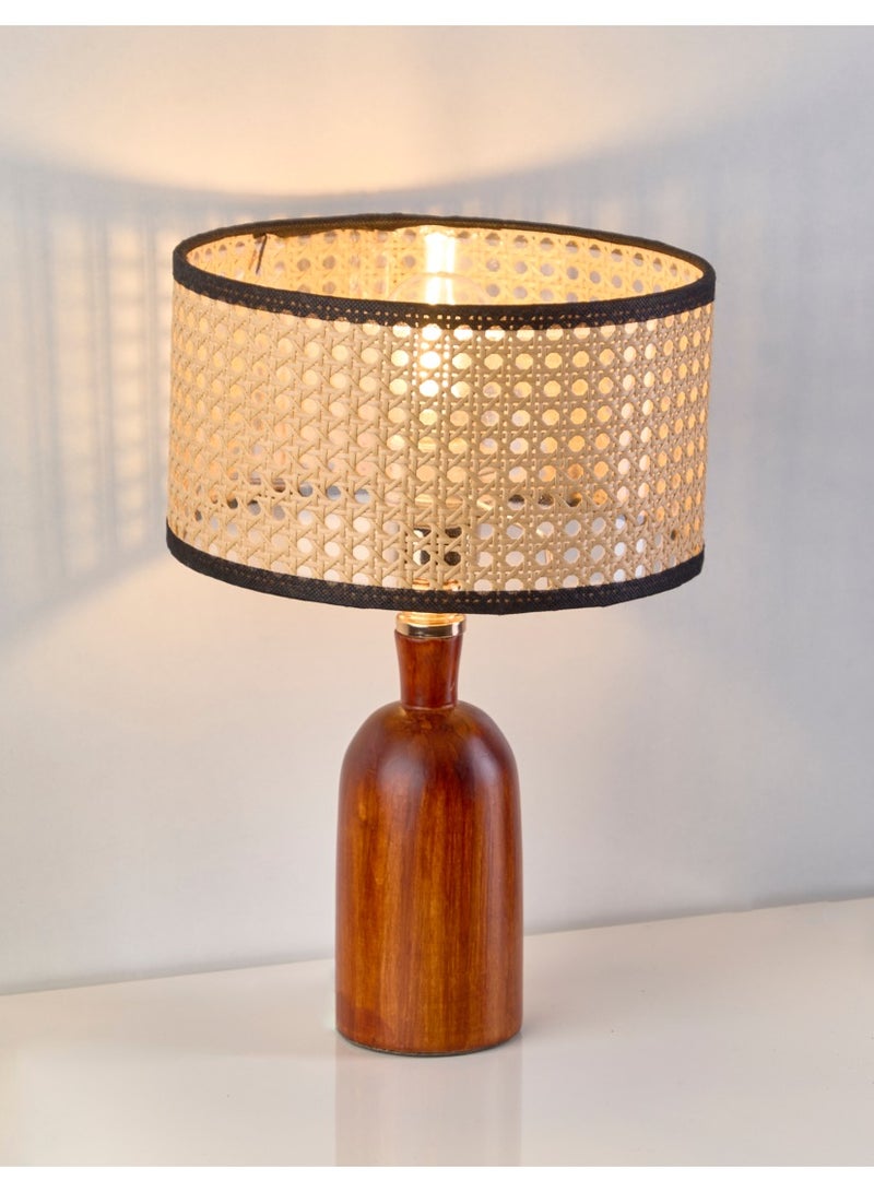 نجفة شوب نجفه شوب ستلا اباجوره مودرن لون بني مصنوعه من اجود انواع الخشب الزان وشابوه بيج كانيه 45*35*30