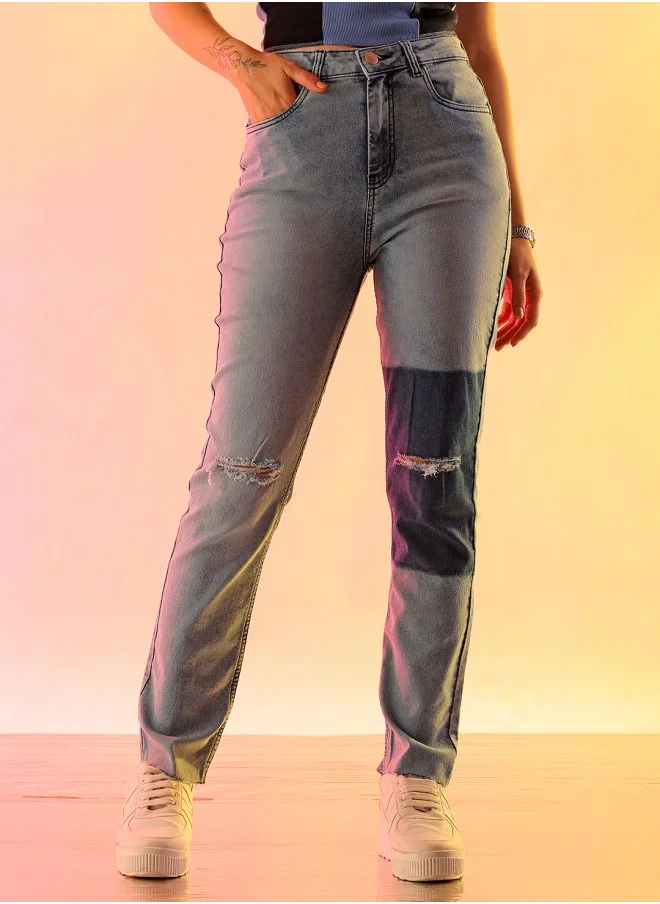 Freehand Women Straight Fit Solid High-Rise Jeans