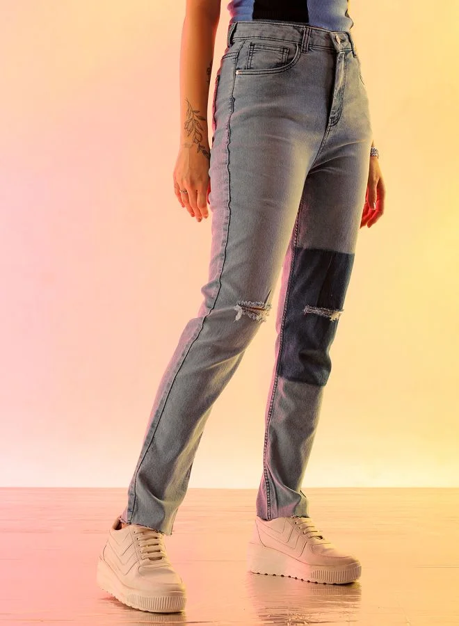 Freehand Women Straight Fit Solid High-Rise Jeans