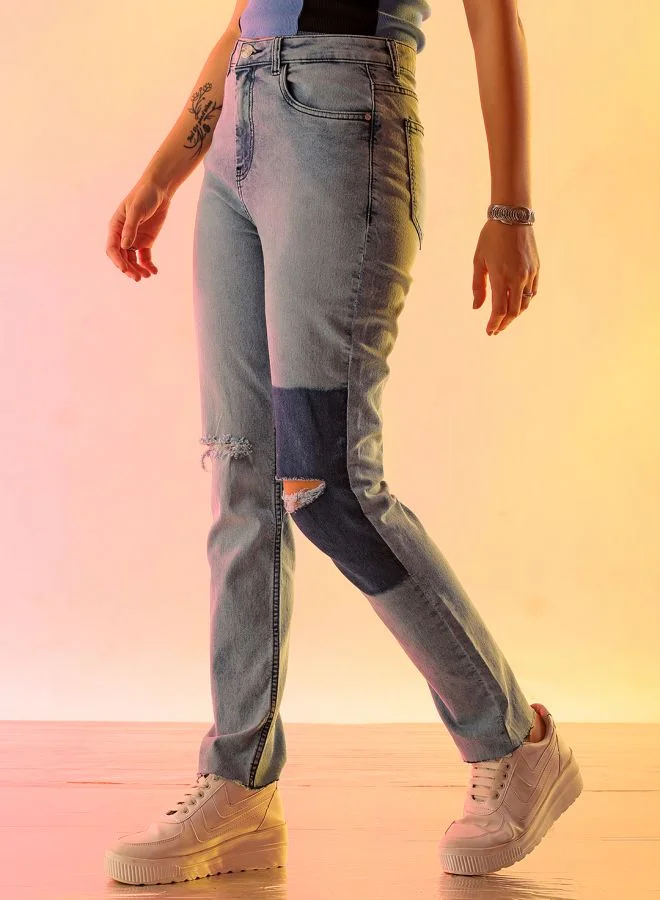 Freehand Women Straight Fit Solid High-Rise Jeans