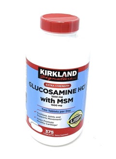 Extra Strength Glucosamine HCI 1500mg With MSM 1500 mg 375 Tablets