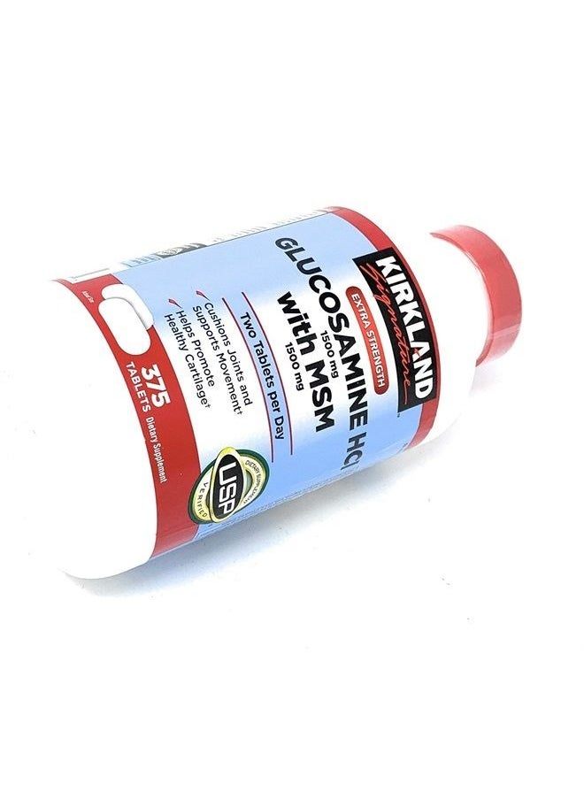 Kirkland Signature - Extra Strength Glucosamine HCI 1500mg With MSM 1500 mg 375 Tablets - Image 1