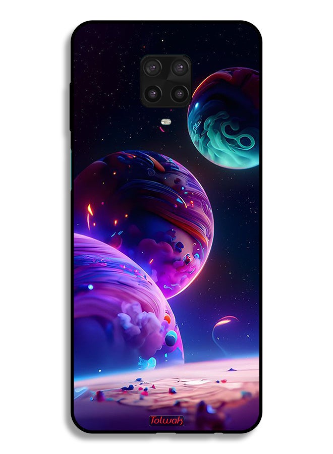 Tolwak Xiaomi Redmi Note 9 Pro Protective Case Cover Planet Pattern - Image 2