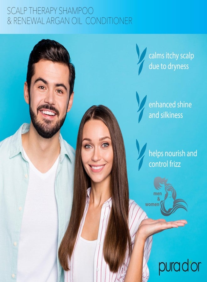 PURA D'OR 16 Oz Renewal Argan Oil Conditioner - Sulfate-Free, Hydrating, Frizz Control, Color-Safe, with Organic Aloe Vera & Argan Oil, Nourishing & Strengthening for Dry, Damaged Hair - Image 4