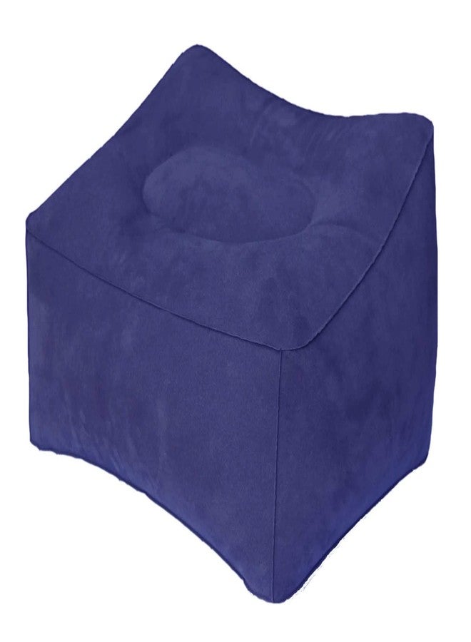 MYFON Inflatable Travel Pillow, Inflatable Travel Foot Rest Pillow, Leg Rest Pillow for Cars, Home, Office, Trains, Airplane, Blue - Image 1