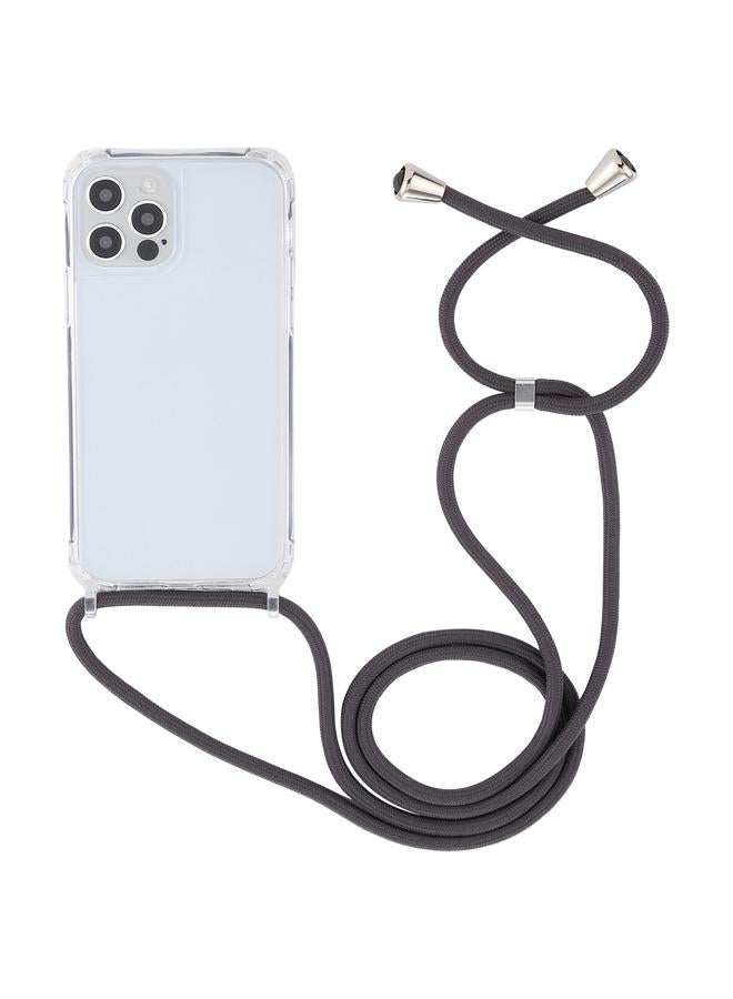 اس-توب جراب لهاتف iPhone 13 mini مصنوع من الأكريليك الشفاف مع وسادة هوائية ومضاد للصدمات وغطاء حماية للهاتف مع حبل - Image 2