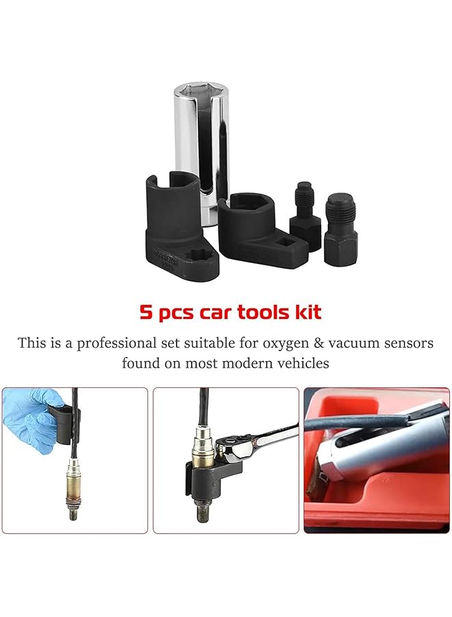 Oasisgalore Automotive Oxygen Sensor Socket Removal Tool Wrench And Thread Chaser Set 5Pcs - Image 3