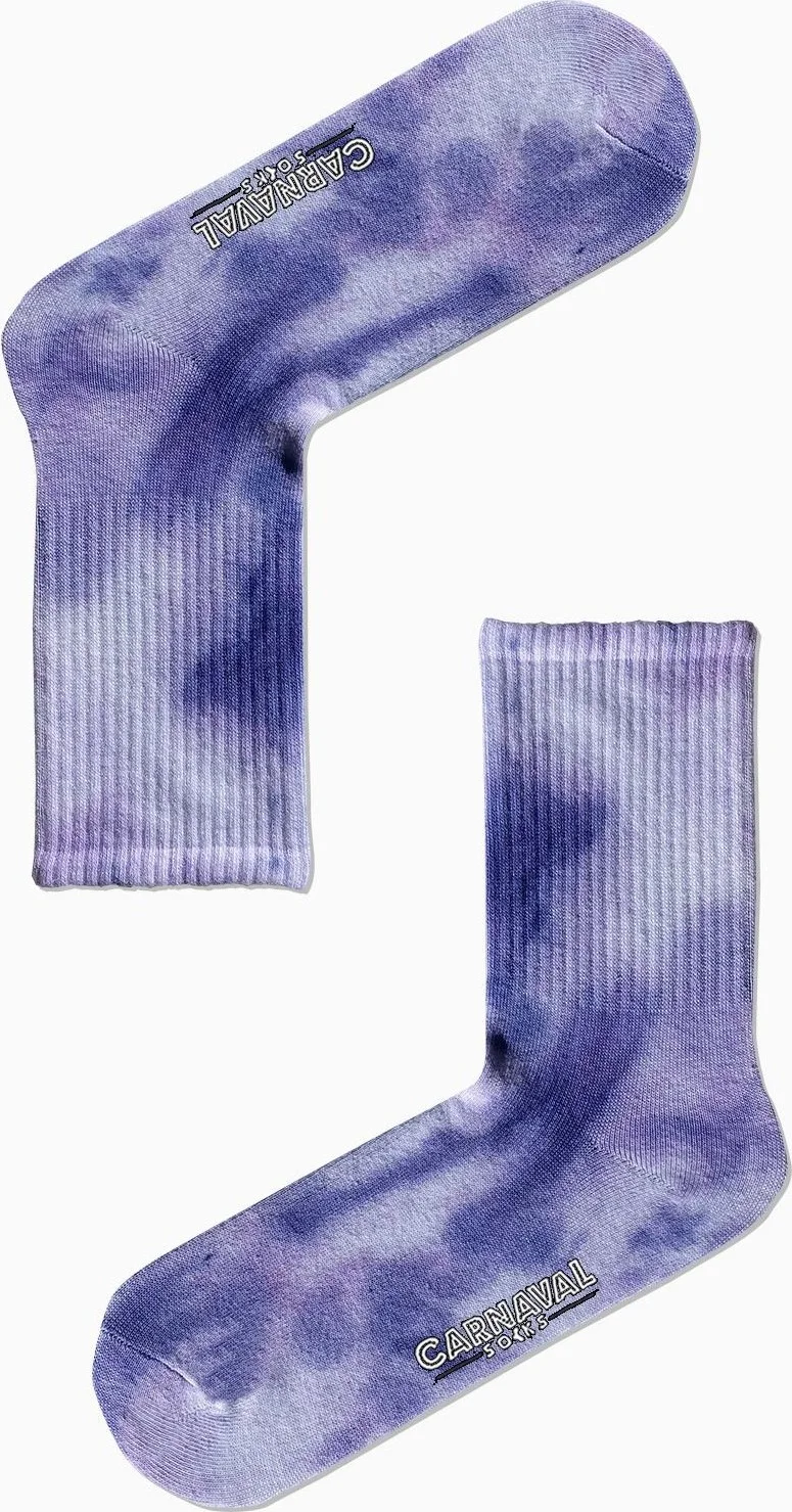 كارنافال سوكس Purple White Tie Dye Sports Socks