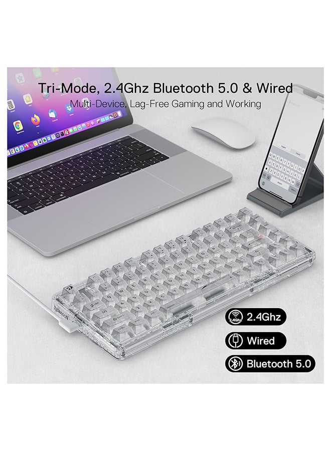 ريدراجون لوحة مفاتيح الألعاب الميكانيكية اللاسلكية Elf Pro K649CT RGB. - Image 5