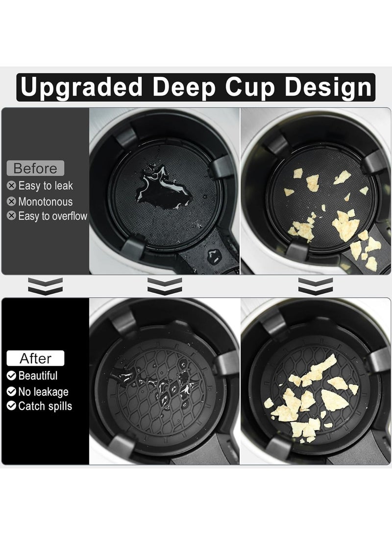 Generic Car Cup Holder Coaster, Silicone Cup Holder Insert, Universal Non-Slip Cup Holders, Car Accessories Interior for Women and Man Interior Sets 4 Pack Black  - Image 2