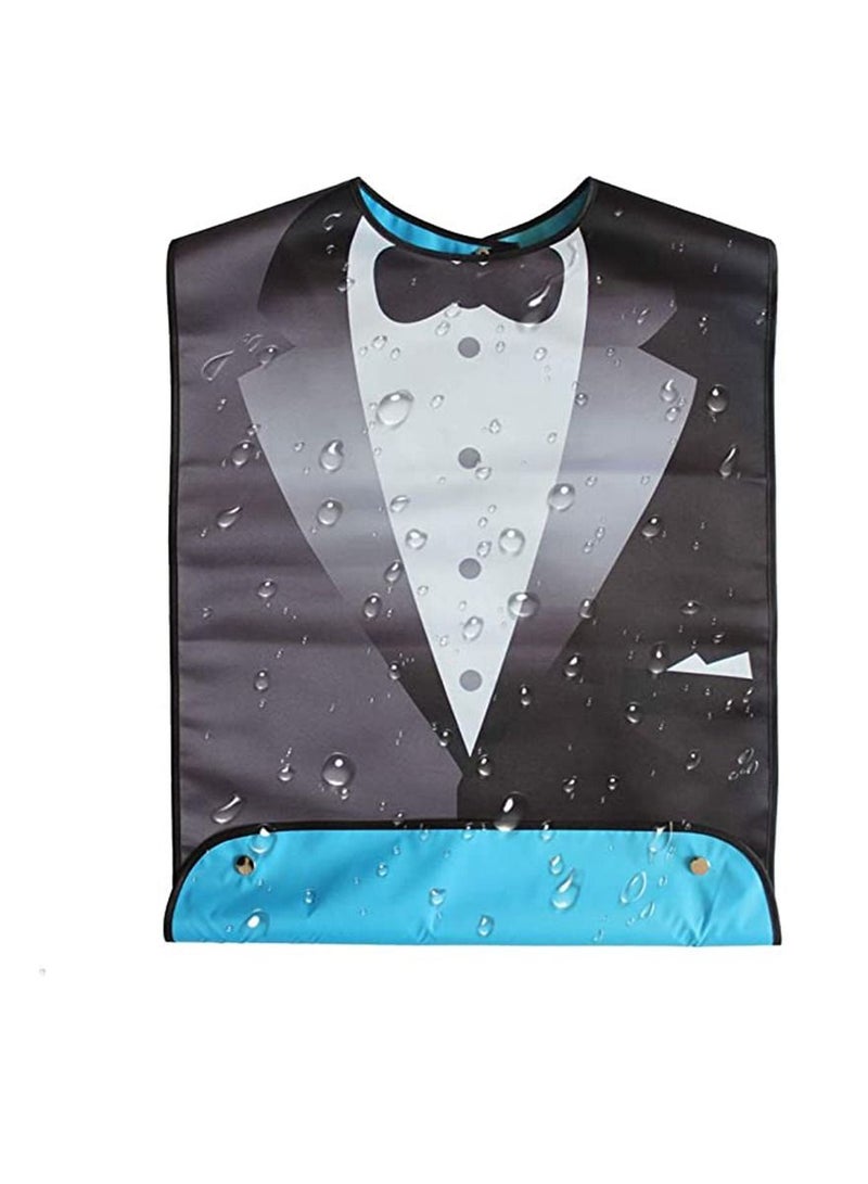 Excefore Adult Bibs, Waterproof Bandana Elderly Bib, Washable And Reusable Adjustable Protector Bibs, Bow Tie Design, Suit Adult Bibs for Men & Women for Eating- 1 Pcs  - Image 1
